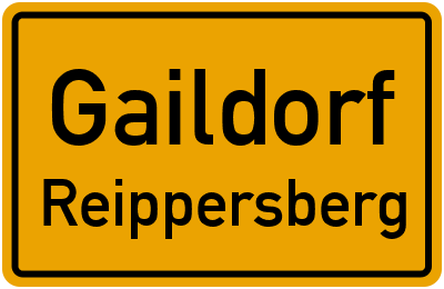 Ortsschild Gaildorf Reippersberg