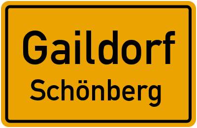 Ortsschild Gaildorf Schönberg