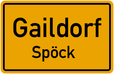 Ortsschild Gaildorf Spöck