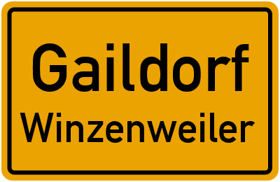 Ortsschild Gaildorf Winzenweiler