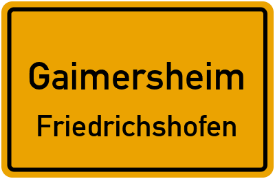 Straßenverzeichnis Gaimersheim Friedrichshofen