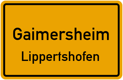 Ortsschild Gaimersheim Lippertshofen