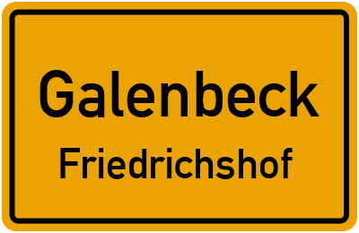 Straßenverzeichnis Galenbeck Friedrichshof