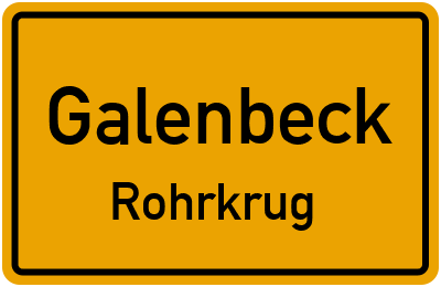 Straßenverzeichnis Galenbeck Rohrkrug