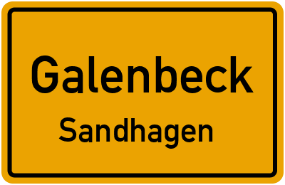 Straßenverzeichnis Galenbeck Sandhagen