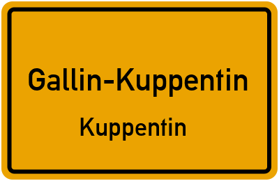Straßenverzeichnis Gallin-Kuppentin Kuppentin