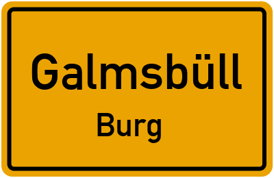 Straßenverzeichnis Galmsbüll Burg