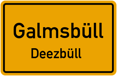 Straßenverzeichnis Galmsbüll Deezbüll