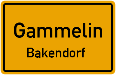 Straßenverzeichnis Gammelin Bakendorf