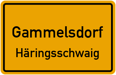 Ortsschild Gammelsdorf Häringsschwaig