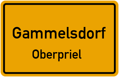 Ortsschild Gammelsdorf Oberpriel