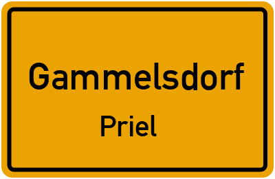 Ortsschild Gammelsdorf Priel