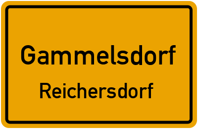 Ortsschild Gammelsdorf Reichersdorf