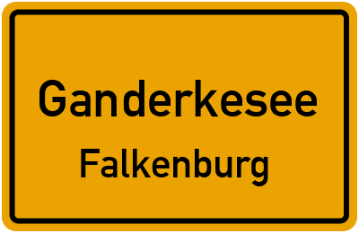 Ortsschild Ganderkesee Falkenburg
