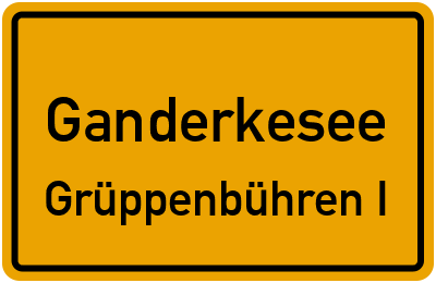 Straßenverzeichnis Ganderkesee Grüppenbühren I