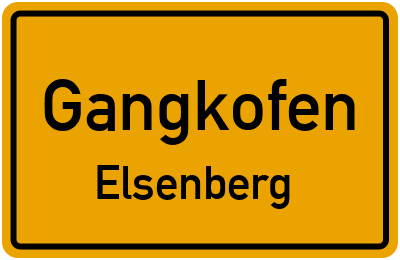 Ortsschild Gangkofen Elsenberg