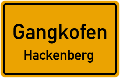 Ortsschild Gangkofen Hackenberg