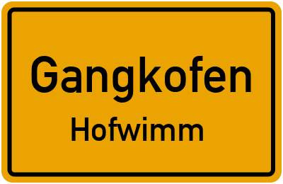 Straßenverzeichnis Gangkofen Hofwimm
