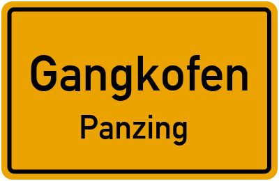 Ortsschild Gangkofen Panzing