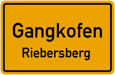 Ortsschild Gangkofen Riebersberg