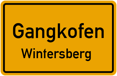 Ortsschild Gangkofen Wintersberg