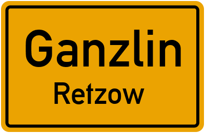 Straßenverzeichnis Ganzlin Retzow