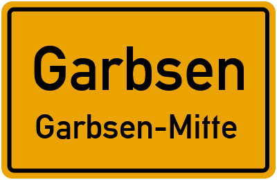 Ortsschild Garbsen Garbsen-Mitte