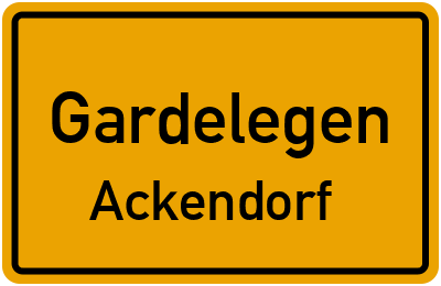 Straßenverzeichnis Gardelegen Ackendorf