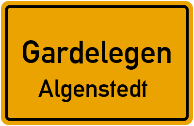 Straßenverzeichnis Gardelegen Algenstedt