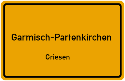Straßenverzeichnis Garmisch-Partenkirchen Griesen