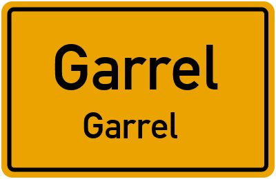 Ortsschild Garrel Garrel