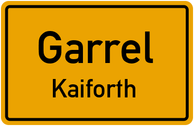 Straßenverzeichnis Garrel Kaiforth