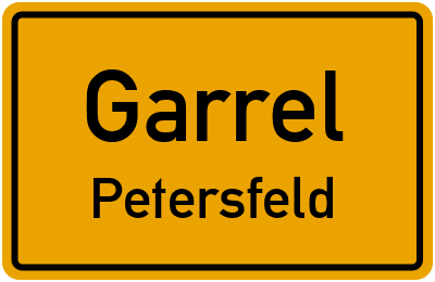 Straßenverzeichnis Garrel Petersfeld