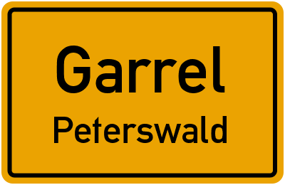 Straßenverzeichnis Garrel Peterswald