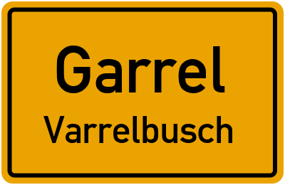 Ortsschild Garrel Varrelbusch