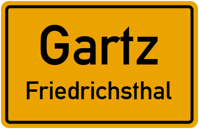 Straßenverzeichnis Gartz Friedrichsthal