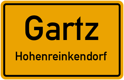 Straßenverzeichnis Gartz Hohenreinkendorf