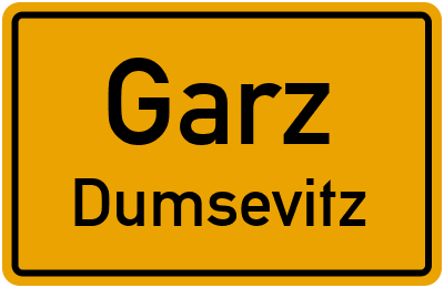 Straßenverzeichnis Garz Dumsevitz