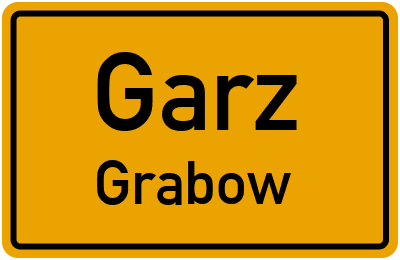 Ortsschild Garz Grabow