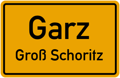 Straßenverzeichnis Garz Groß Schoritz