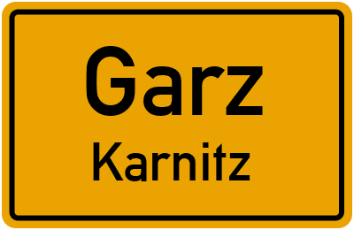 Straßenverzeichnis Garz Karnitz