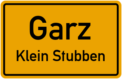 Straßenverzeichnis Garz Klein Stubben