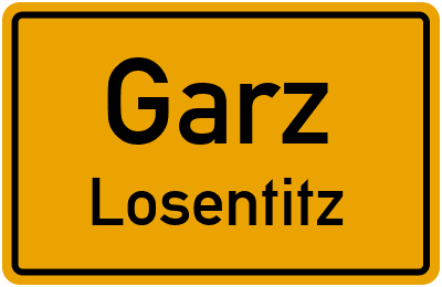 Straßenverzeichnis Garz Losentitz