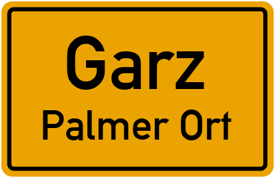 Straßenverzeichnis Garz Palmer Ort