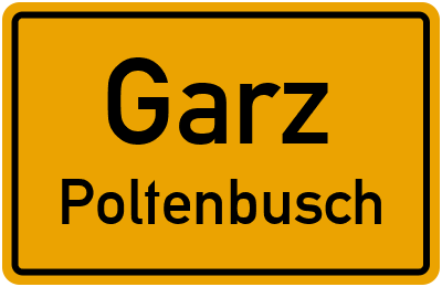 Straßenverzeichnis Garz Poltenbusch