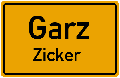 Straßenverzeichnis Garz Zicker