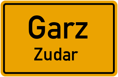 Straßenverzeichnis Garz Zudar