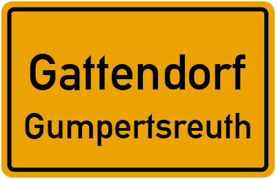 Ortsschild Gattendorf Gumpertsreuth