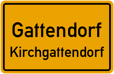 Ortsschild Gattendorf Kirchgattendorf