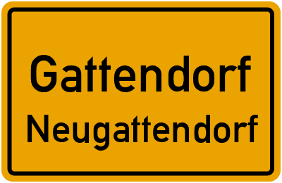 Ortsschild Gattendorf Neugattendorf